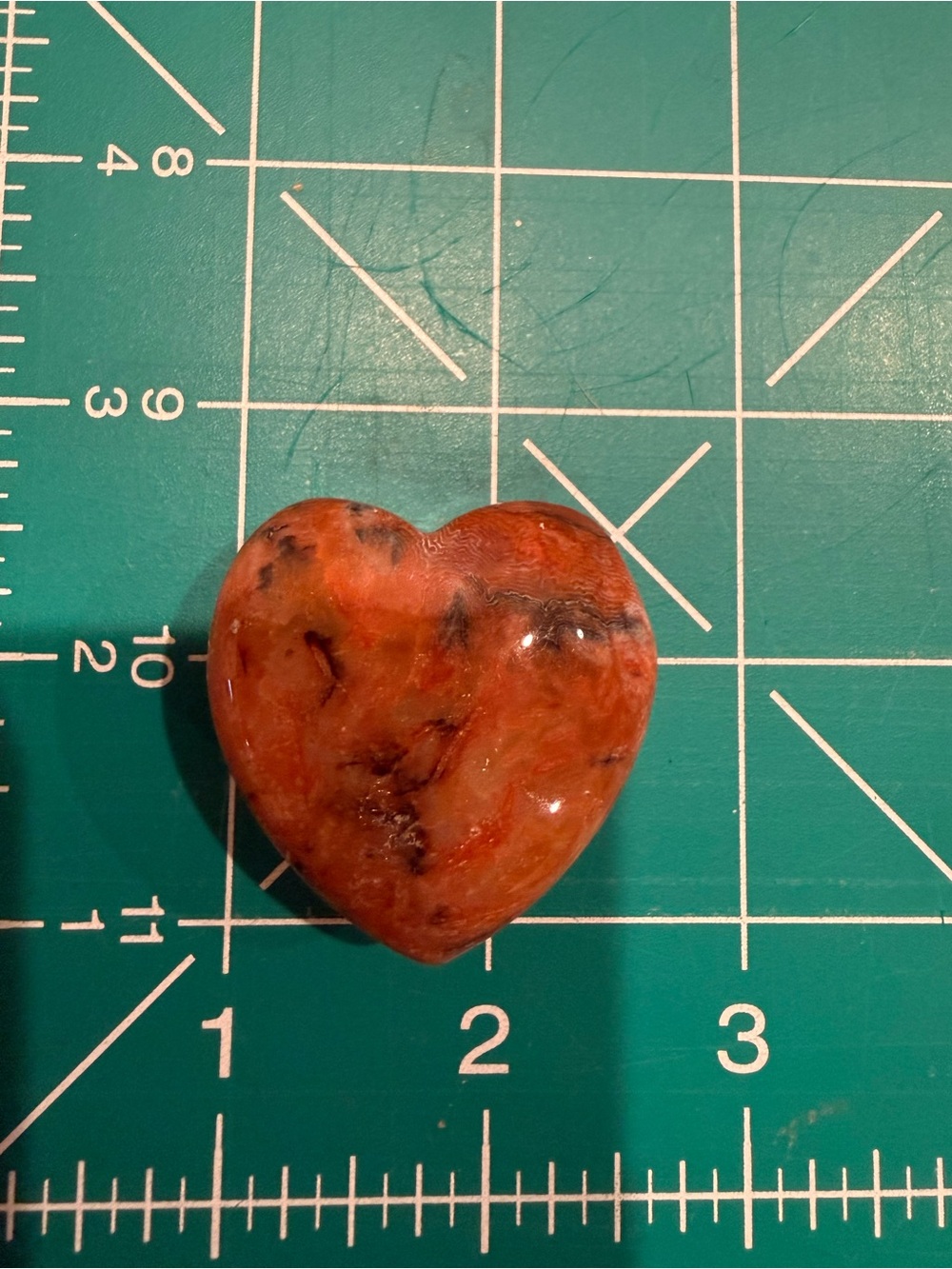 Natural Fossil Coral Puffy Heart – 1.75" Agatized Gemstone Pocket Stone